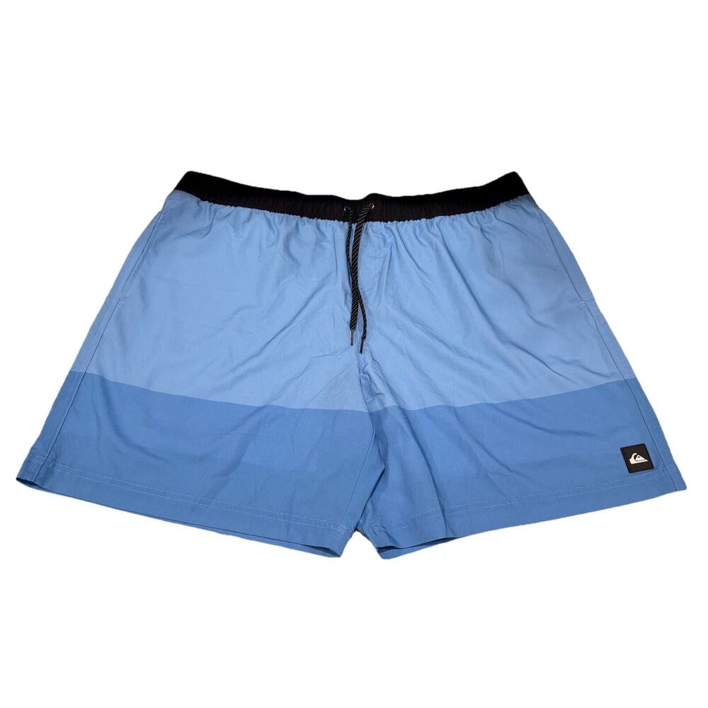 Quiksilver Men's XXL Volley Swim Short Lined UV 50 Stretch Quick Dry Blue NEW